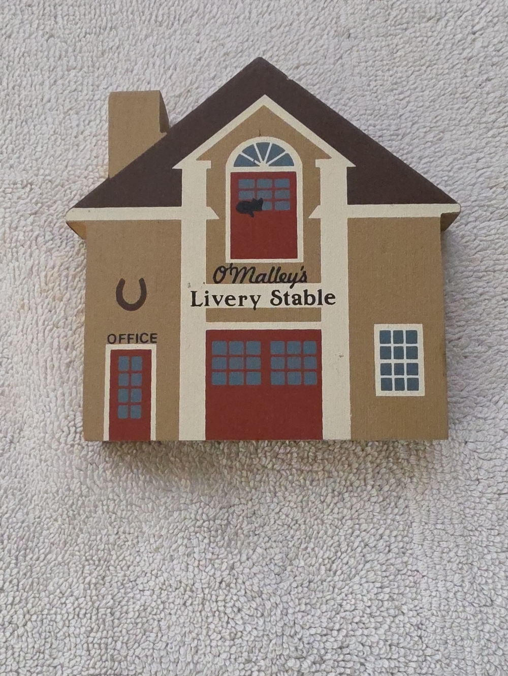 O'Malley's Livery Stable Wooden Wall Decor - Brown and Red
